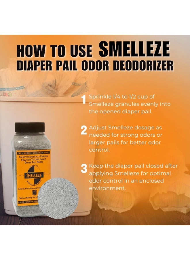 SMELLEZE Natural Diaper Pail Odor Control Deodorizer: 2 lb. - Image 5